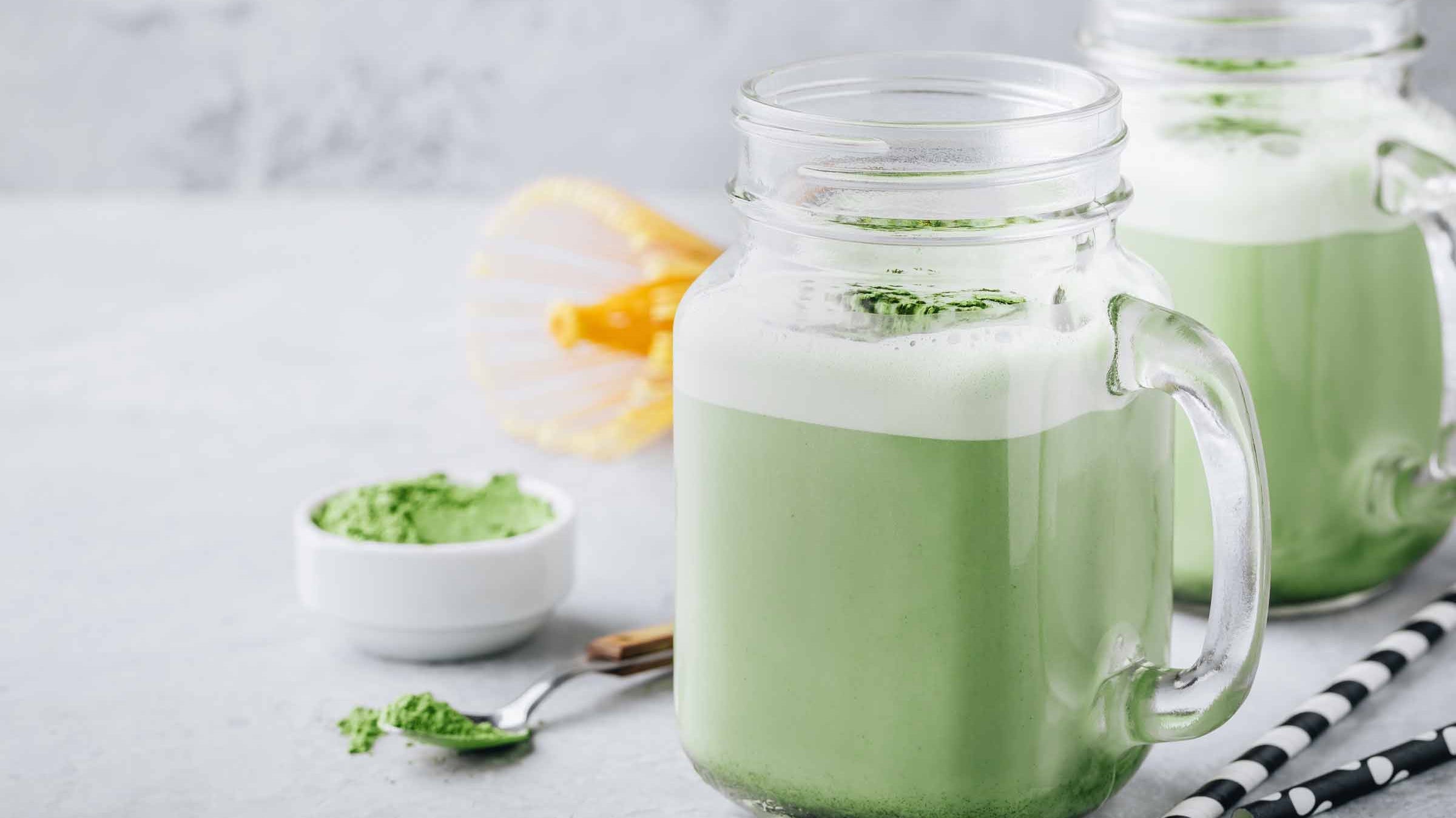 Matcha Vanilla Protein Milkshake