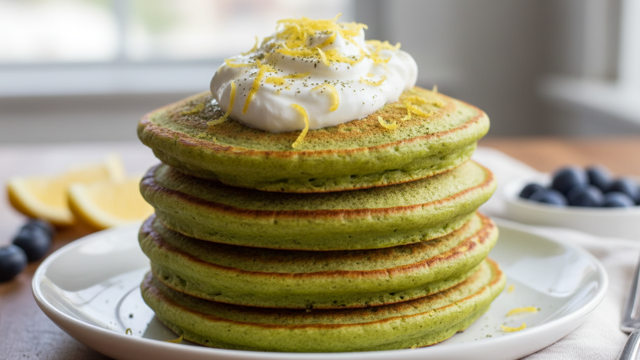 High-Protein Low-Carb Matcha Pancakes (Fluffy, Macro-Friendly, No Clumps)