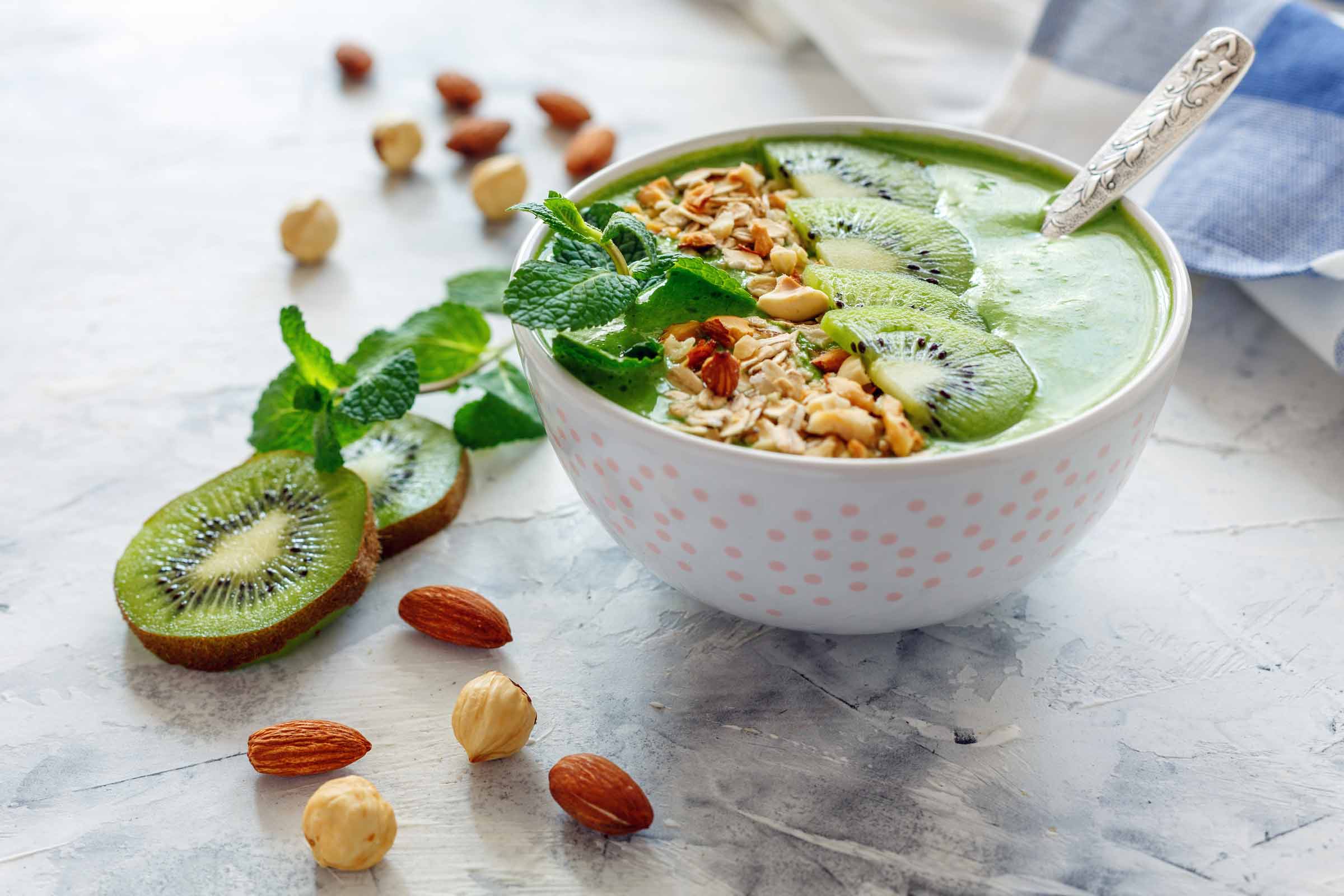 Matcha Smoothie Bowl with Granola