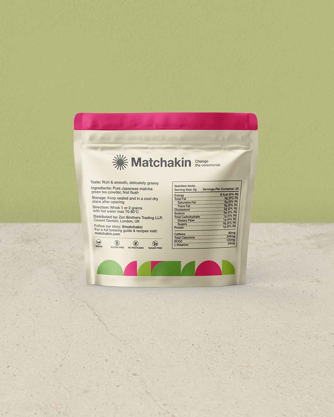 Master Ceremonial Matcha, made in Japan. An absolute gem of quality and taste, available only at Matchakin, 50 grams in pouch bags