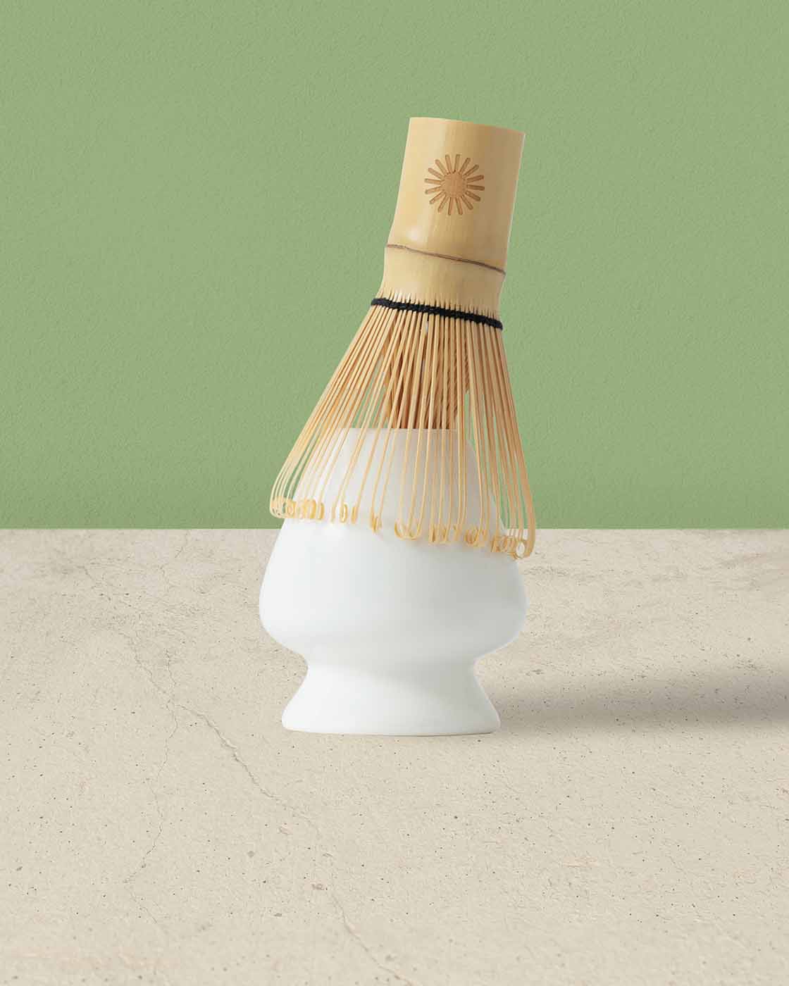 The Chasen Kusenaoshi Whisk Holder are the perfect accompaniment for your chasen bamboo whisk, sold at Matchakin