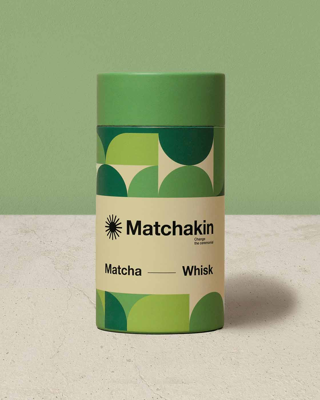 Original Chasen bamboo whisk with 100 prongs for preparing matcha. Logo Matchakin engraved and eco sustainable package